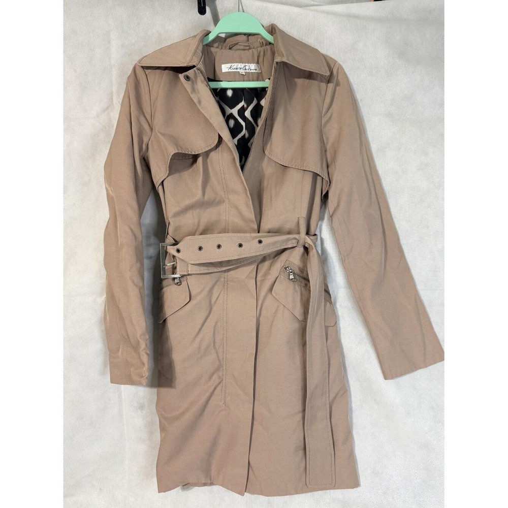 Kenneth Cole NY Beige Women's Double breasted Trench Coat M